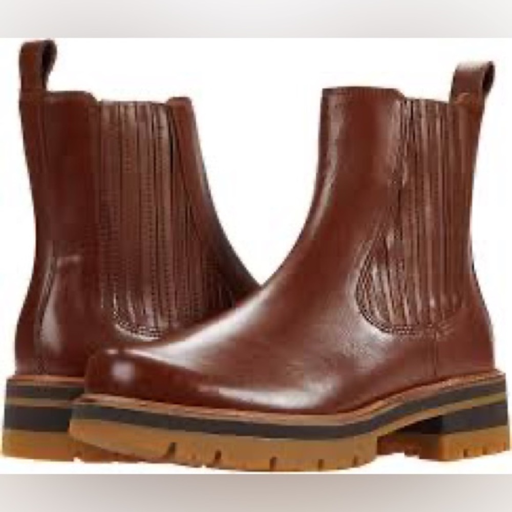 NEW!! Women’s Clarks Orianna Top Dark Tan Leather Boot Size 6M